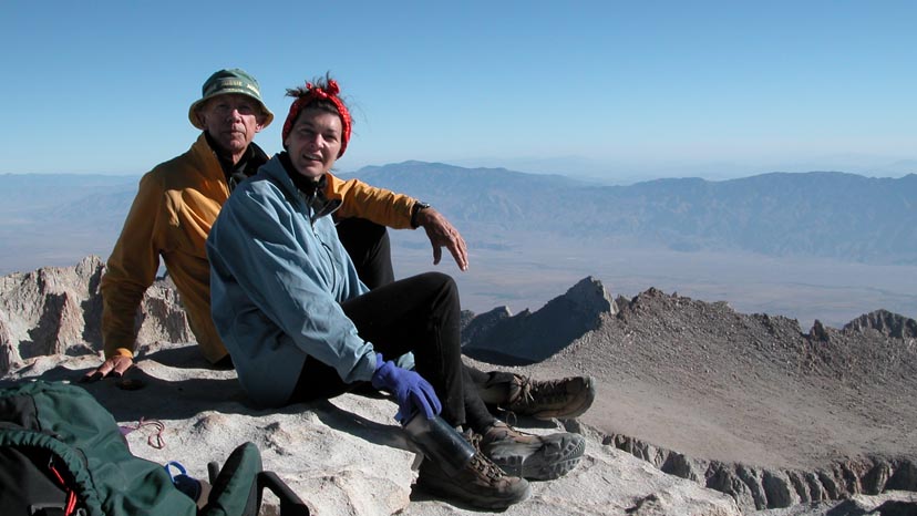 On the summit of Mt. Whitney, 14,495', and the southern end of the JMT 