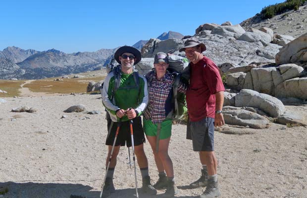 Whitney, Matt and Rob on the 11,000' Goodale Pass
