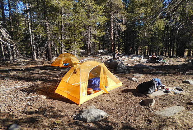 On return to Hooker Meadow at Aqua Bonito Spring campsite.