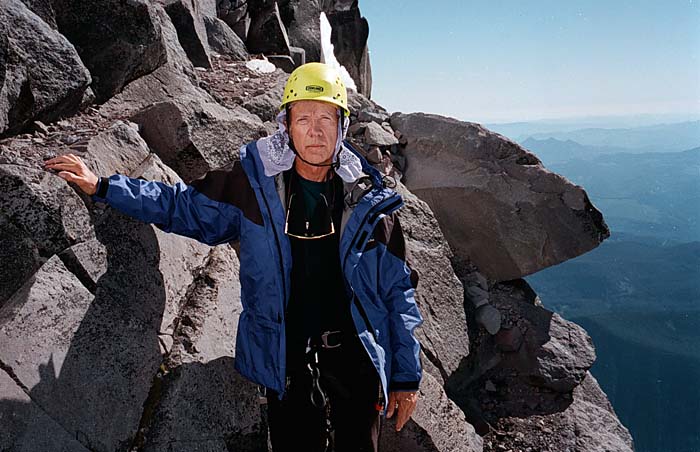 1997: Peter holding up the pinnacle