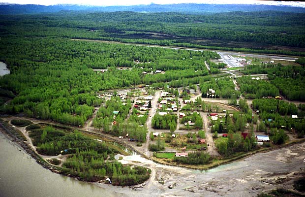 The small, but active climbers town of Talkeetna in May 1989