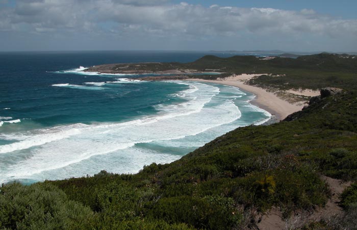 Looking west from the high bluffs between Boat Harbour (beyond the main beach) and Parry Head