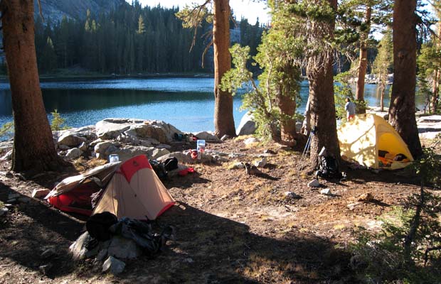 Our secluded camp at Laura Lake ... no people, only bears!