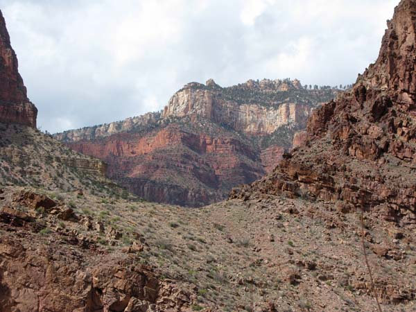 Looking up to Bright Angel Point, the location of the North Rim Visitor Center.