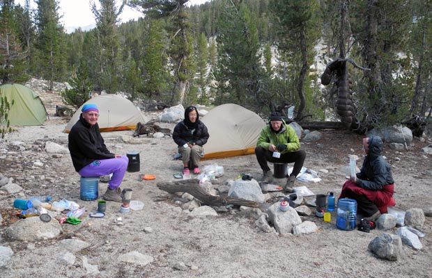 Another cold camp between Mather and Pinchot Pass