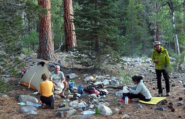 Our isolated & wonderful campsite on the South Fork of the San Joaquin River
