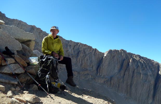 Resting on the way to the summit of Whitney, at about 13,000’ 
