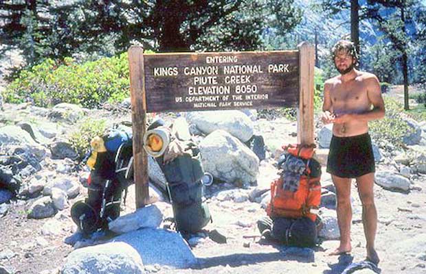 Rob in 1977 at the Piute Creek intersection with the JMT