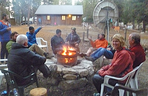 Fireside drinking and stimulating conversation at VVR