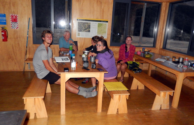 My night at Anne Hut with a group of young German hikers.