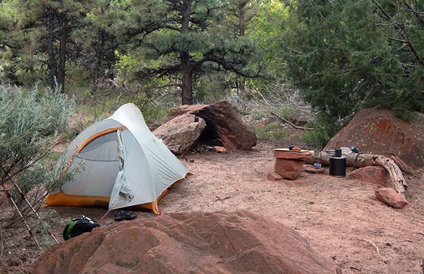 My campsite at La Verkin Creek - Zion NP