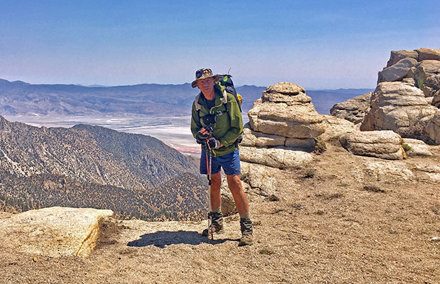Standing on the edge of the 6,000' drop down to Owens Valley